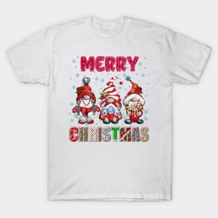 Merry Christmas Gnome Family Funny Xmas Tree Women Men Kids T-Shirt